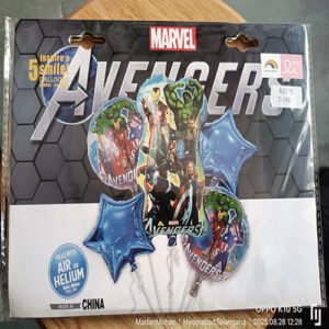 Printed Avengers 5 Pcs Ballons Set Foil Balloons